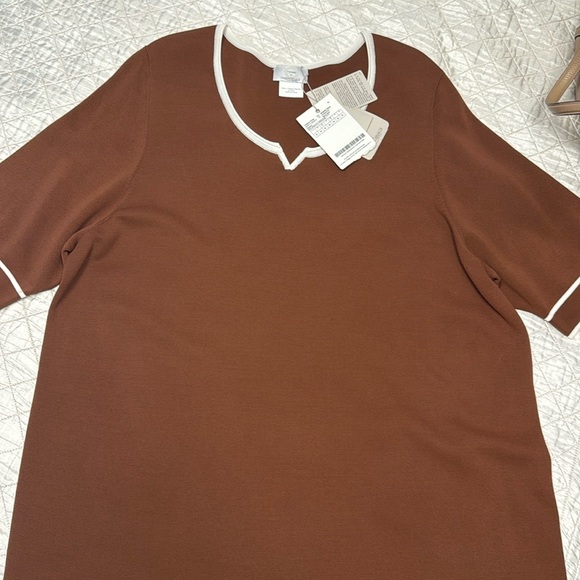 Marina Rinaldi Women's Brown Gabbiano Knitted Sweater Dress Size XL